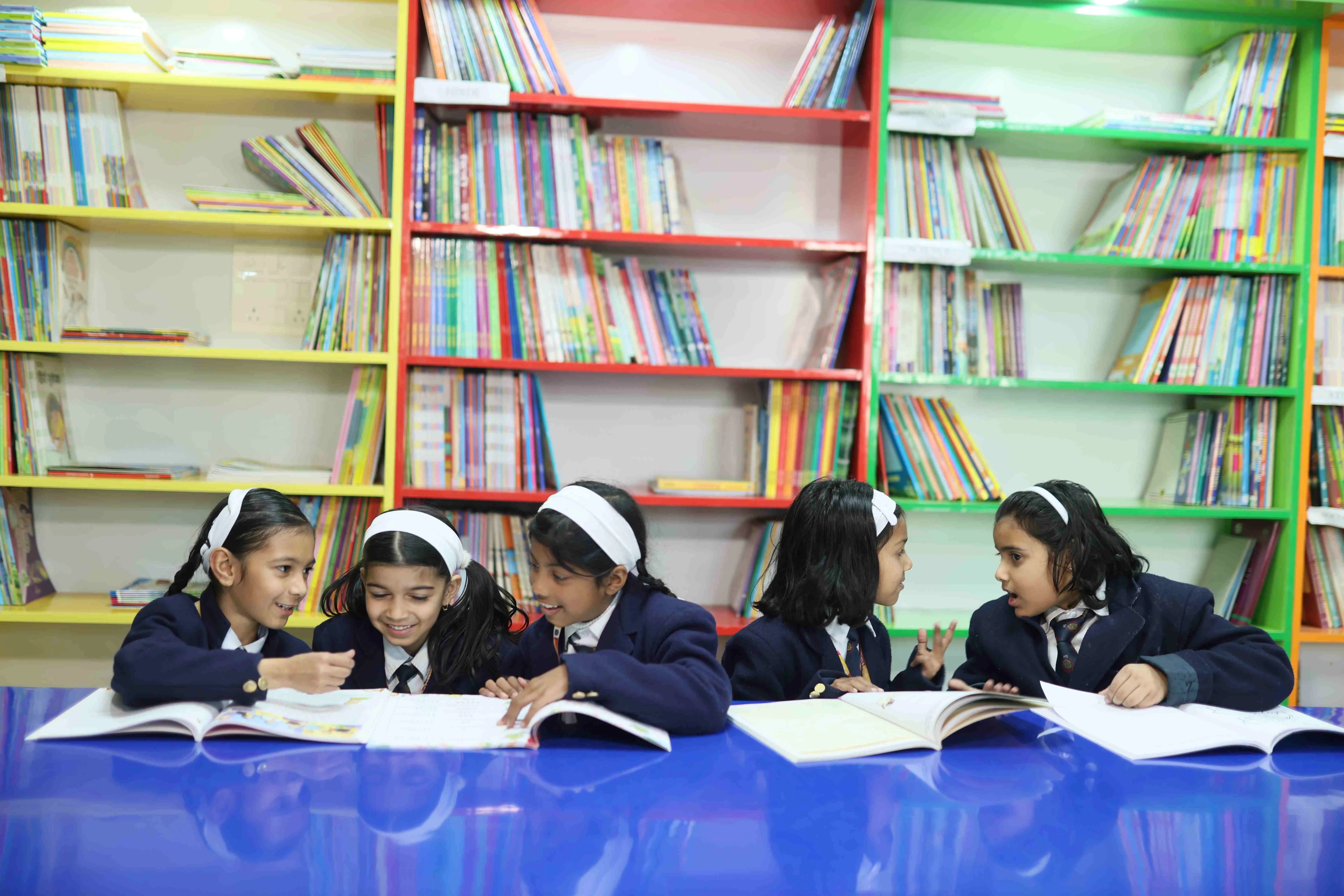 School library facilities at Apollo International School in Dehradun