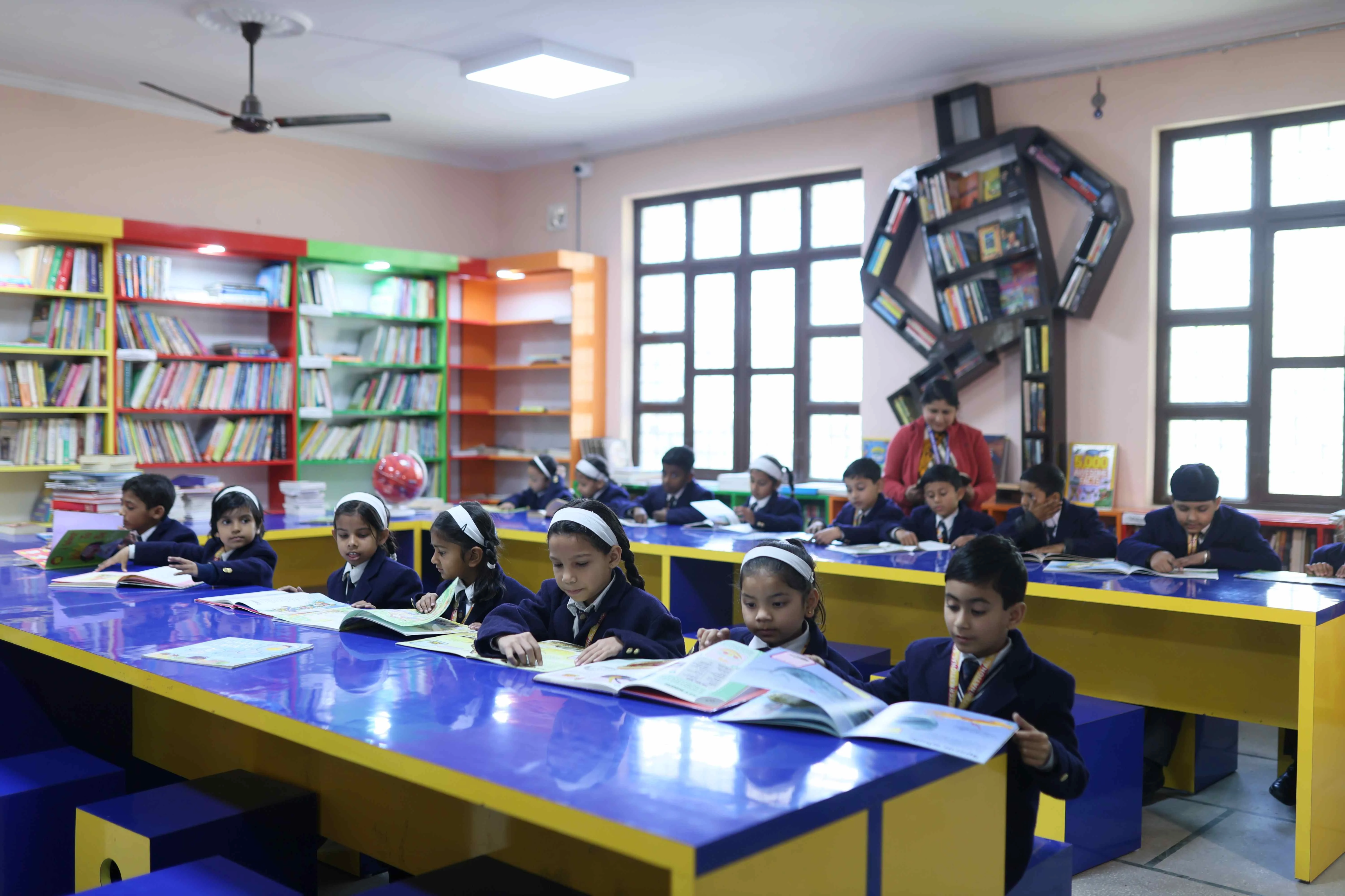 Library facilities for students at Apollo International School